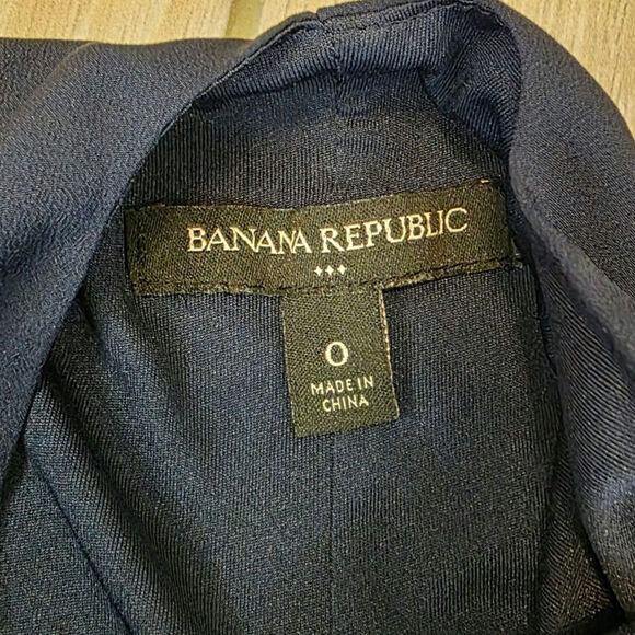 Banana Republic Maxi Tank Dress Navy Blue Size 0 Racerback Polyester Preowned - Picture 3 of 8